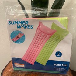 2 Pack Summer Waves Infatable Floats Mat 66"×24"×9"