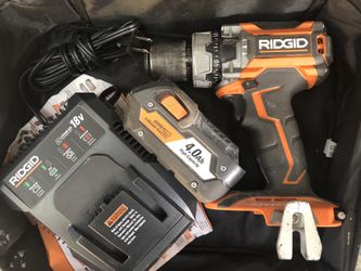 RIDGID HAMMER DRILL GEN x5 brushless with battery and drill