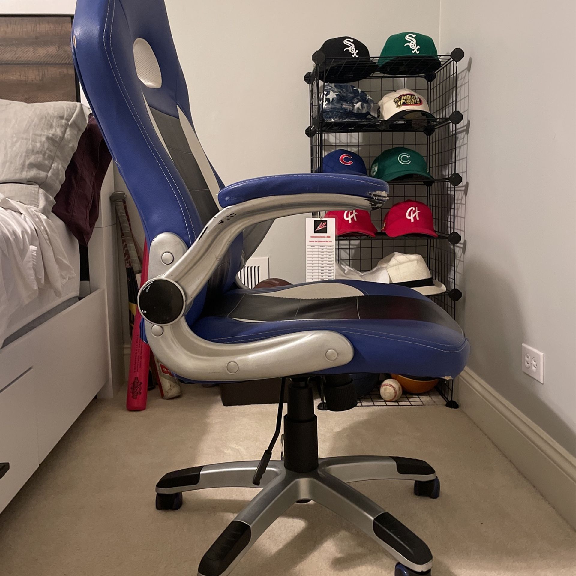 Blue/Black/White Gaming Chair