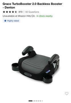 Backless booster seat