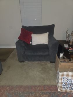 Oversized dark blue chair