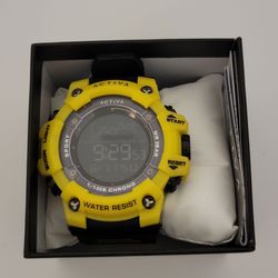 Activa x Invicta ACW8082 - 014 Digital Watch 50 mm Yellow & Black NWT