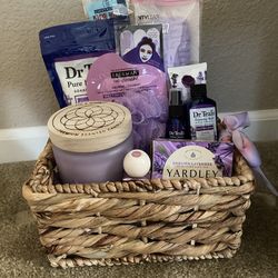 Lavender Gift Basket for Mother’s Day, Graduation, Birthday, Shower 