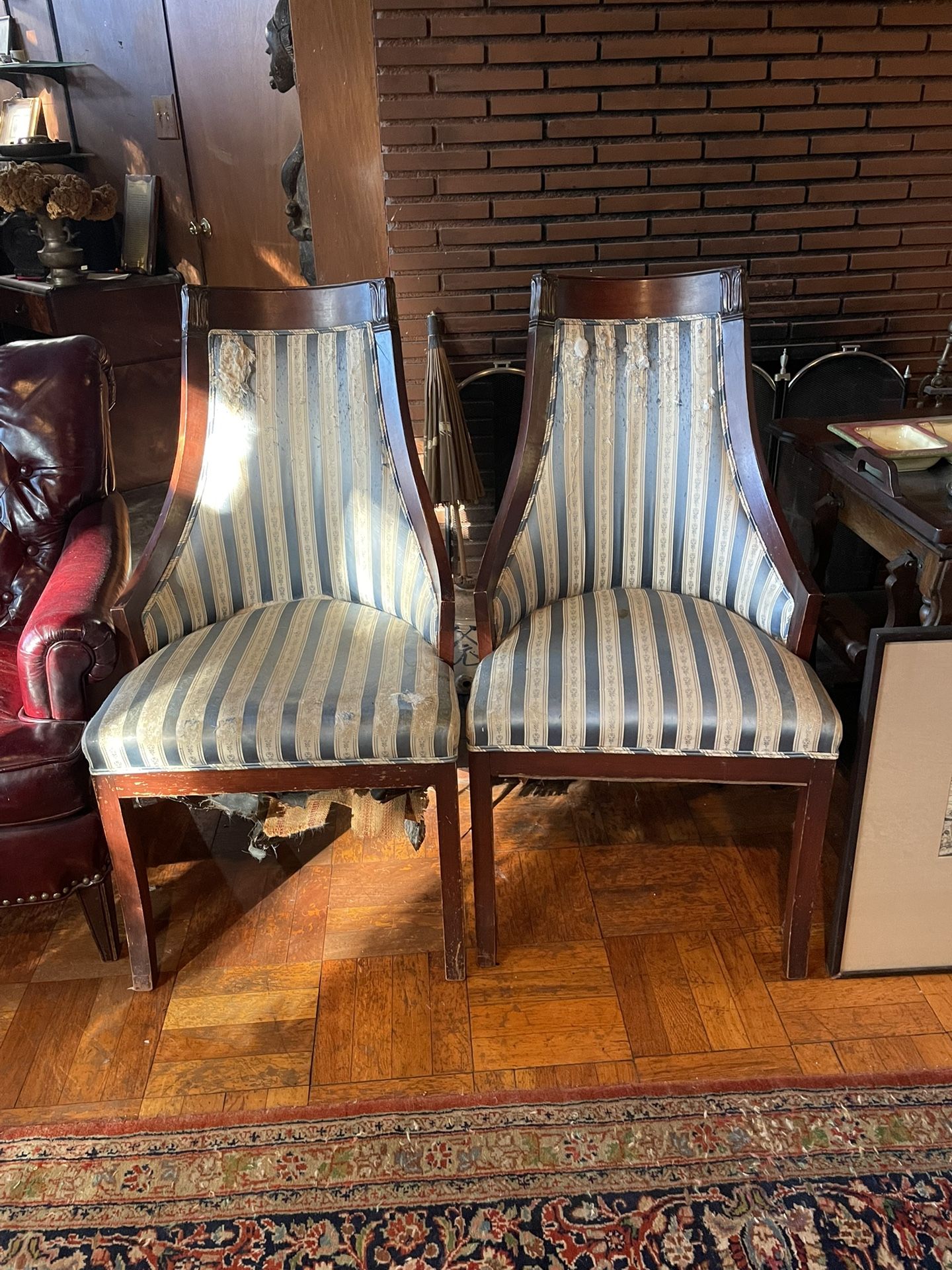 Pair Antique Biedermeier/ Regency Style chairs