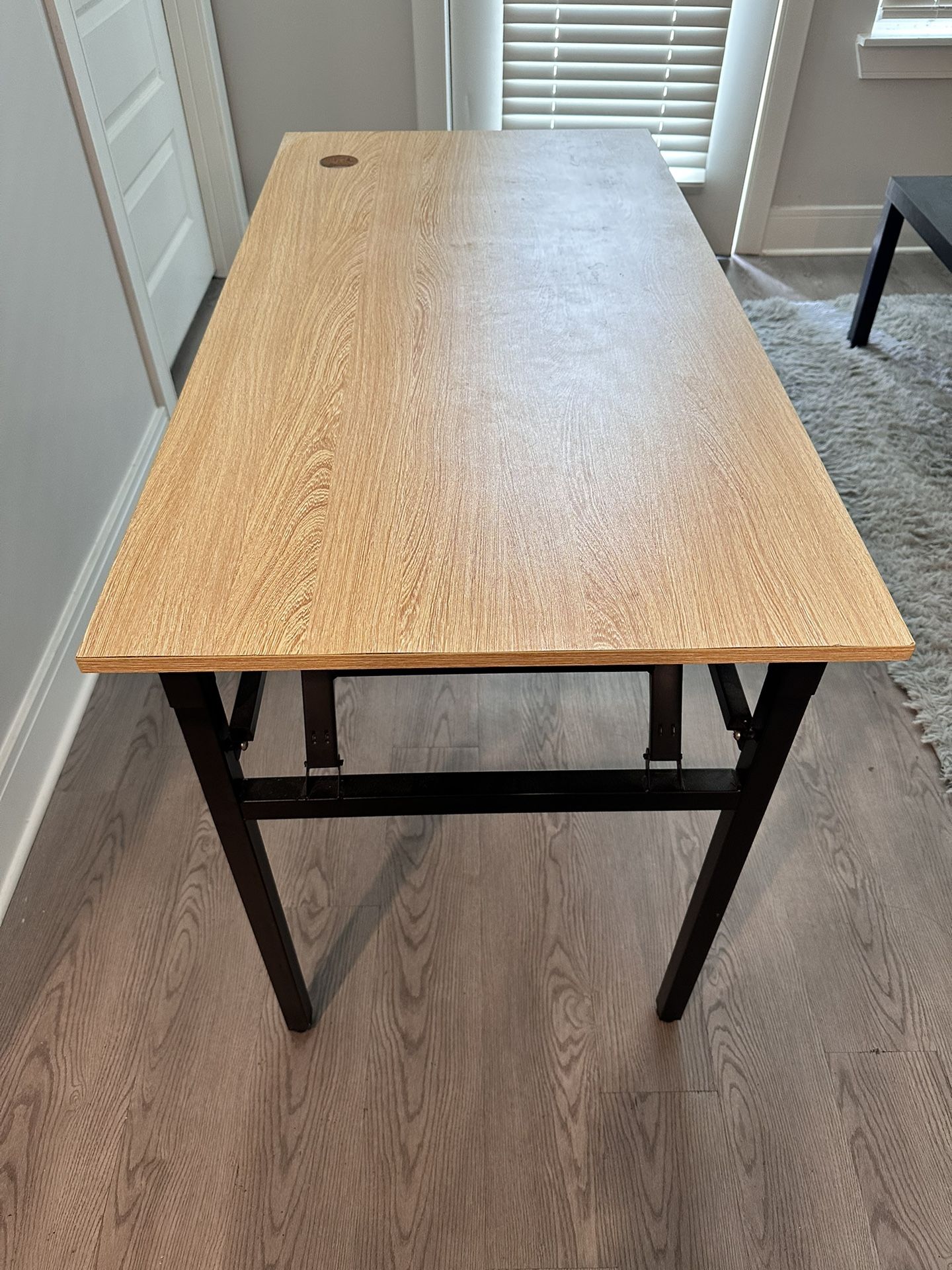 Wooden And Metal Desk/Table