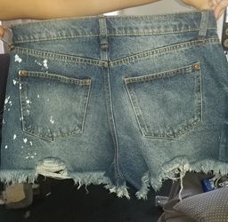 Cute jean shorts, distressed. New size 13