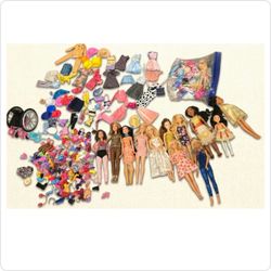 Huge Barbie & Disney Princess Doll Lot w/ Clothes, Shoes, Wheelchair & Accessories