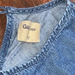 Gap Women size Small Dark Indigo Denim sleeveless Dress 