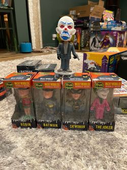 Funko Wacky Wobbler Batman Collection — Classic TV Series & The Dark Knight — 5-Piece Lot
