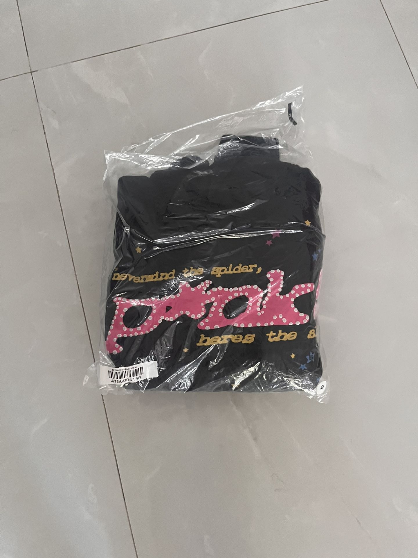SP5DER HOODIE BLACK/pink