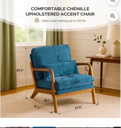 Chenille upholstered chair