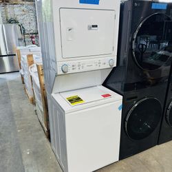 Frigidaire Quick Wash Dry Cycle, Maxfill Electric Stacked Laundry Center with 3.9-cu ft Top load Washer and 5.6-cu ft Dryer ( White ) $649 