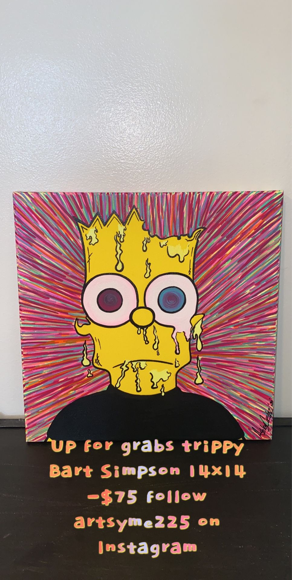N-E-W-Trippy Bart Simpson Local Artist