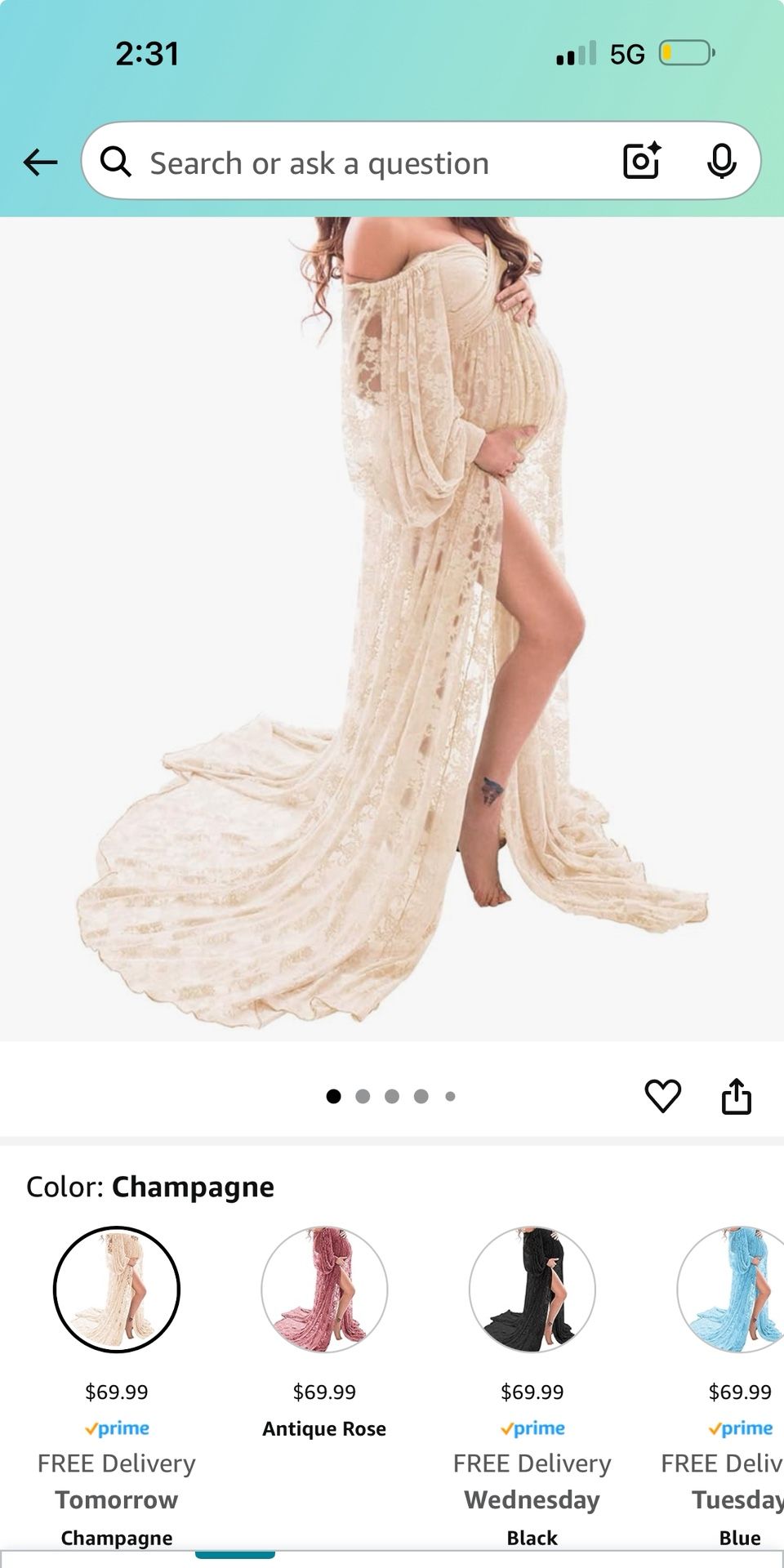 Maternity dress for photos