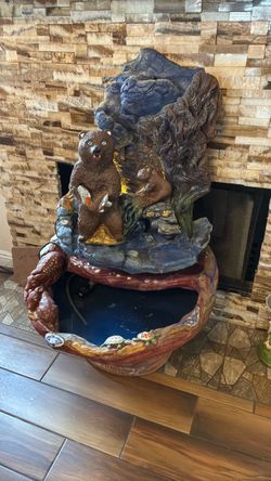 Bear and Wildlife Indoor Water Fountain