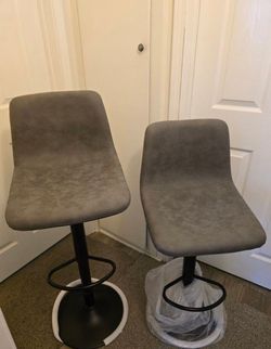 Grey Bar Stools. Sold as a Set.
