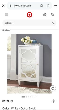 Lifestorey Broadway Mirrored Side Cabinet White