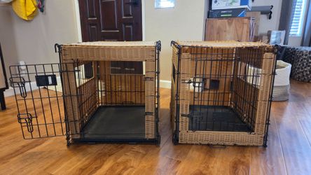 Wicker dog crates