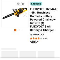 4Ah Brushless Chainsaw , 40vmax XR . 