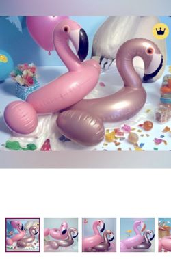 Flamingos In Love🦩🦩Set 2 Inflatable Pink Swimming Pool Summer Fun Floating Party 