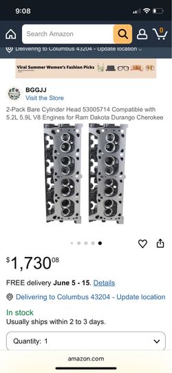 2-Pack Bare Cylinder Head