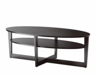 Oval Coffee Table - Black/Brown color