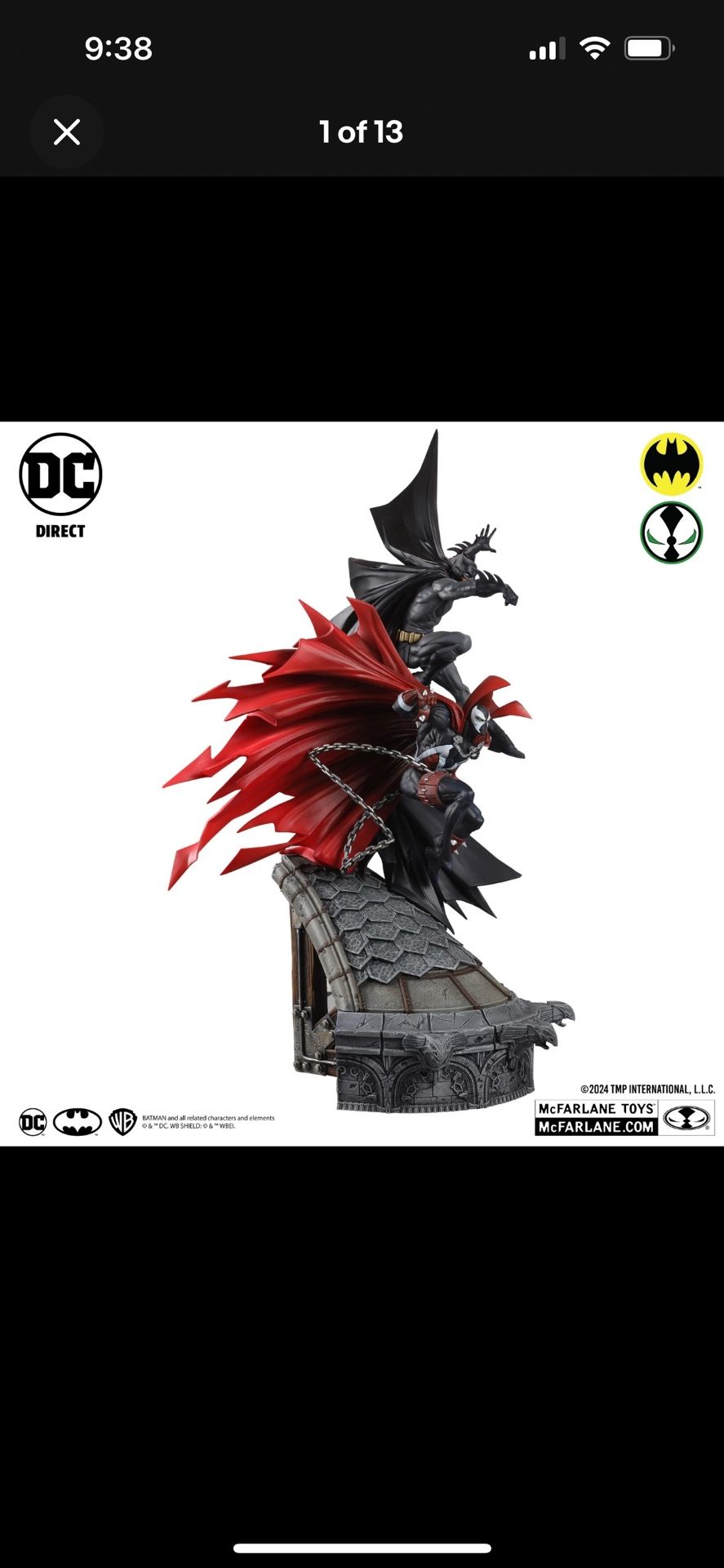 Batman Vs Spawn Statue $500