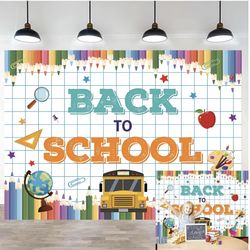 Back to School Vinyl Banner | Backdrop (8x6)