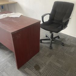 Office Desk And A Chair 
