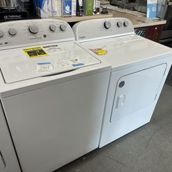 New Scratch And Dent Whirlpool, Washer, And Dryer Set One Year Warranty