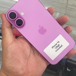 Pink iPhone 16 Unlocked. Cash Or $50 Down W Approval 
