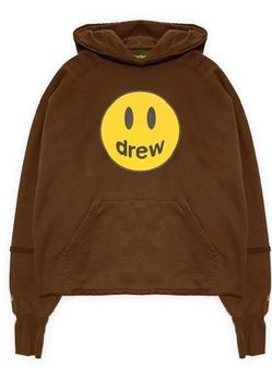 Brand New Drew House Mascot Deconstructed Hoodie Brown Size Small