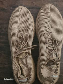Beige Knit Casual Sneakers,