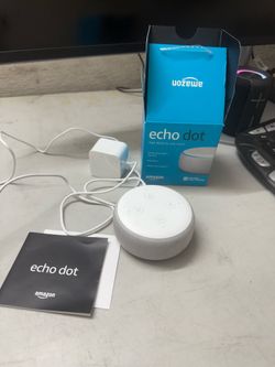 mazon Echo Dot (3rd Gen) White Smart Speaker Alexa Bluetooth