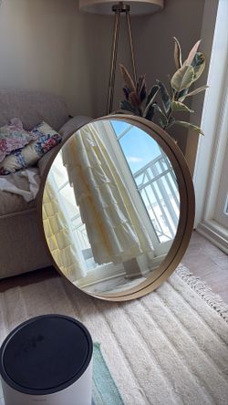Modern Round Gold Wall Mirror