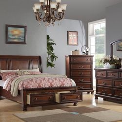Queen Bed Frame  Dresser Mirror One Nightstand Free Local Delivery   Check Description