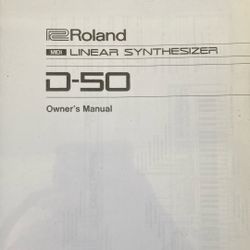 Roland D-50 Synthesizer Manual And Machine
