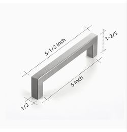 Brushed Nickel Cabinet Handles, 10 Pack, 5”