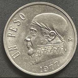 UN Peso 1977. Vintage Coin Of Mexico 