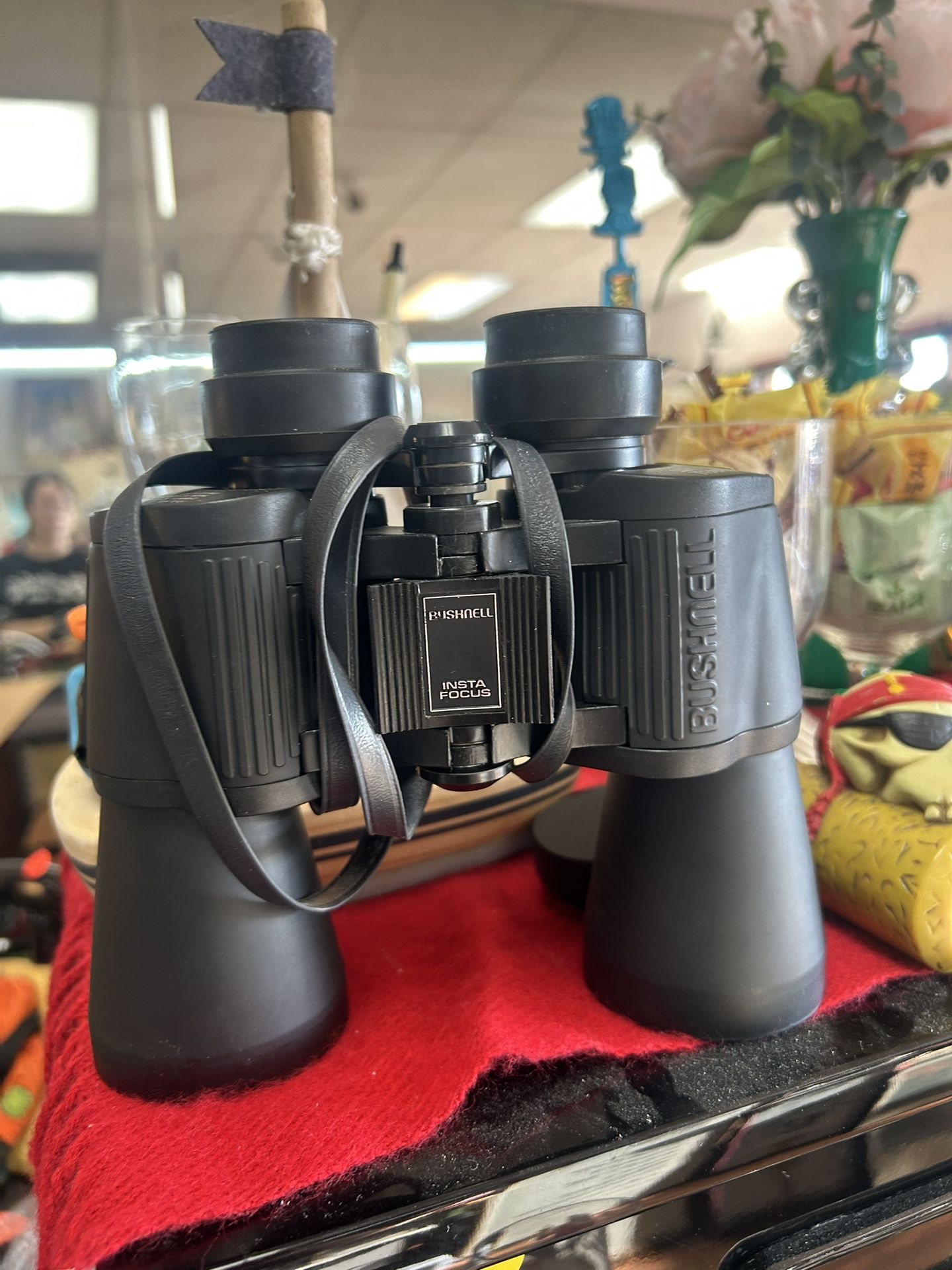 Bushnell Insta-Focus binoculars, likely a 10x50 model