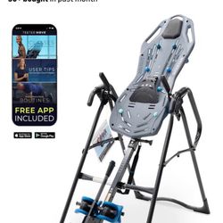 Teeter FitSpine X3 Inversion Table w/ Accessories for Back Pain Relief, Deluxe Easy-Reach Ankle Lock, FDA Registered, UL Safety Certified, 300 lb Capa