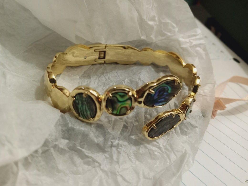 Gold Plated Colored Stones Braclet BANGLE