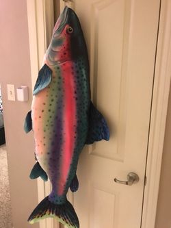 Bass Pro Shops Giant Rainbow Trout Fish Pillow