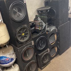 Subwoofers Speakers Boxes  And Amps 