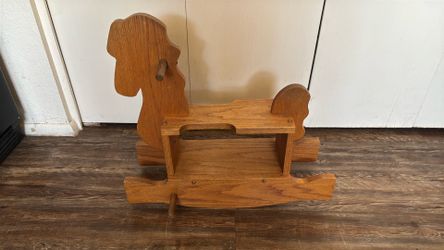 Classic handmade wooden rocking horse