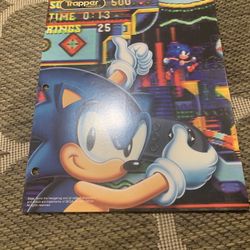Sonic the Hedgehog Vintge Trapper Keeper Folder