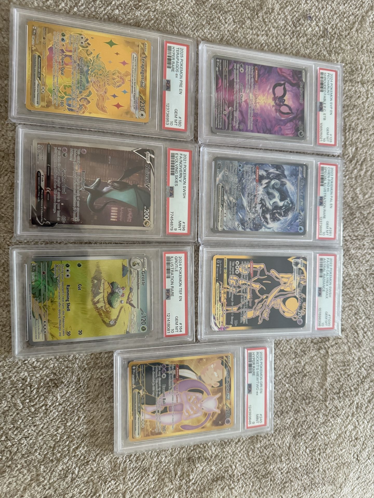 Pokemon Tcg PSA 10 Slabs Evolving Skies,Destined Rivals, Prismatic
