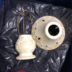 Glass Candle Holder -approx 12” Tall