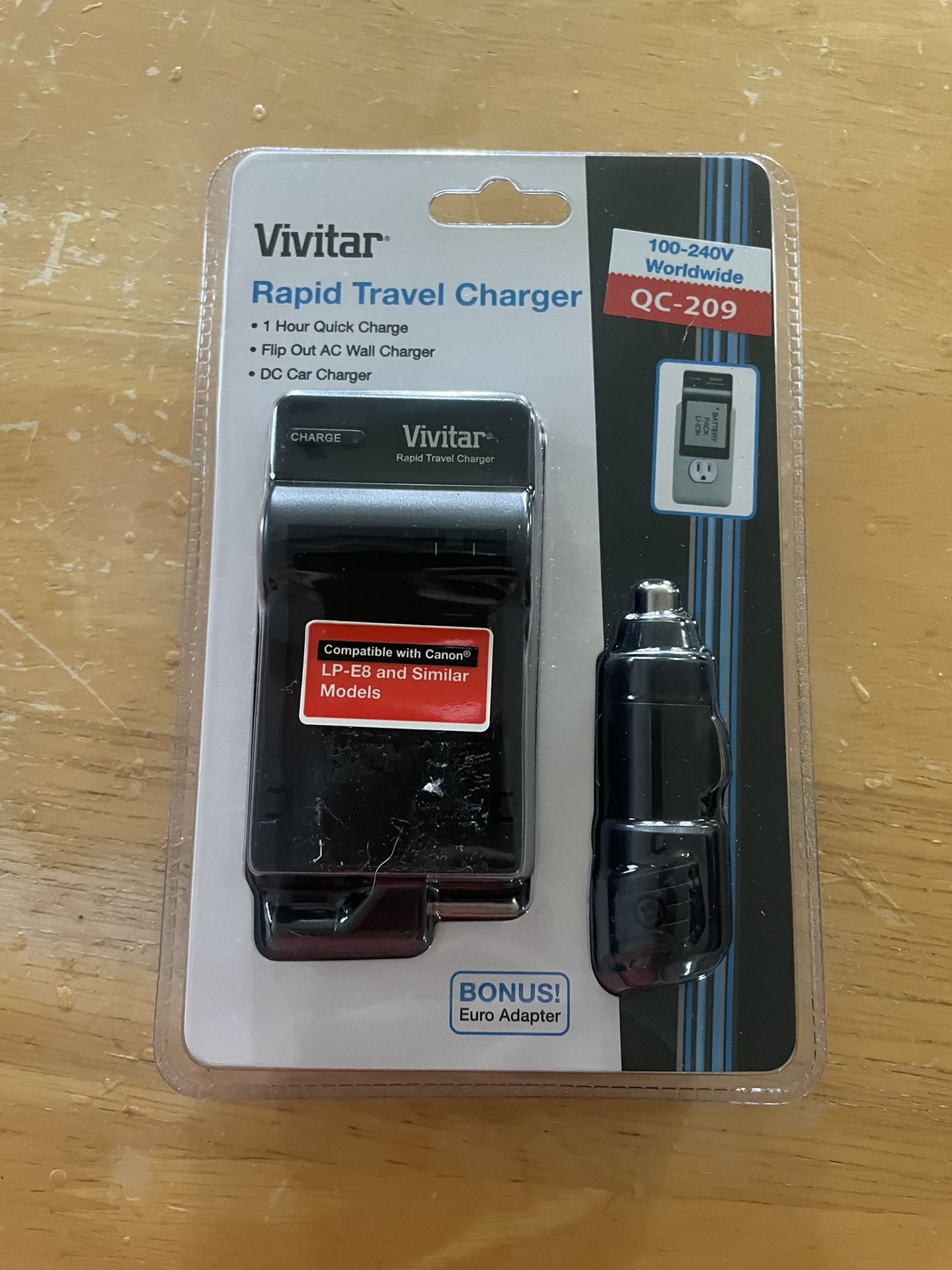New Vivitar Rapid Travel Charger Compatible With A Canon Lp – E8 And Similar Models