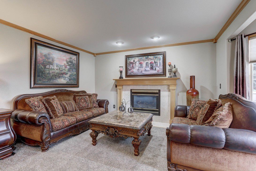 Gorgeous Couch, Loveseat, Granite Coffee Table Plus Mirror 